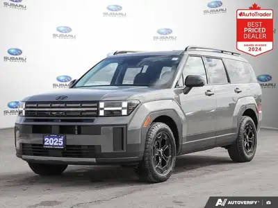 New Price! Hampton Gray 2025 Hyundai Santa Fe XRT AWD | SUNROOF | XRT AWD Shiftronic I4 APPLE CAR PL...