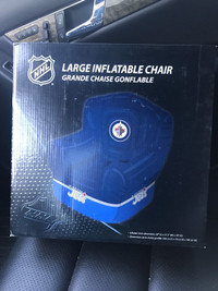 NHL Winnipeg jets large inflatable chairs with cup holders new
