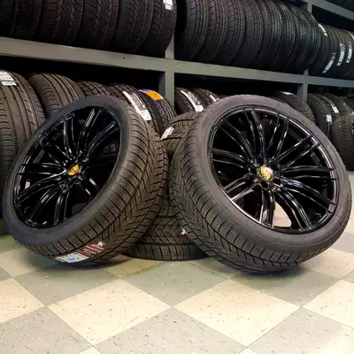 NEW set (4) of 21" Porsche Cayenne tires & wheels Will also fit Porsche Panamera tires & wheels Tire...
