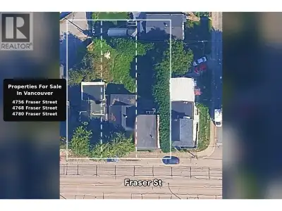 Exceptional opportunity to acquire a rare 3-lot land assembly at 4756, 4768 & 4780 Fraser Street in...