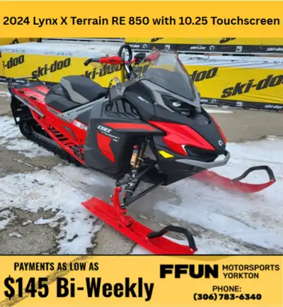 PRICE DOES NOT INCLUDE FFUN ADVANTAGE/ TAXES 2024 Lynx Xterrain RE 850 E-TEC_10.25in.BORN FOR THISXt...