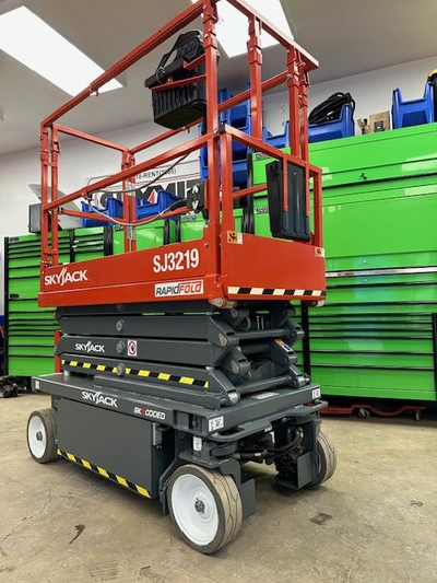 For sale is a 2023 Skyjack SJ 3219, a dependable 19 ft electric scissor lift. Compact, quiet, and em...