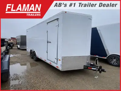 2027 ROYAL 8.5'X20' + 2' V-NOSE ENCLOSED CARGO TRAILER Color: White (2) 6000lb Torsion Axles Tires:...