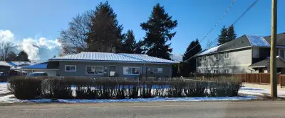 1 bedroom basement suite, 1 bathroom (shower stall only), fridge, stove, washer/dryer, close to bus...
