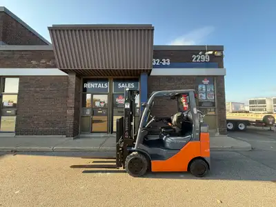 Stock#: S1084 Type: Forklift Year: 2021 Make: Toyota Model#: 8FGCU25 Hours: 1,674 Fuel: LPG Lifting...