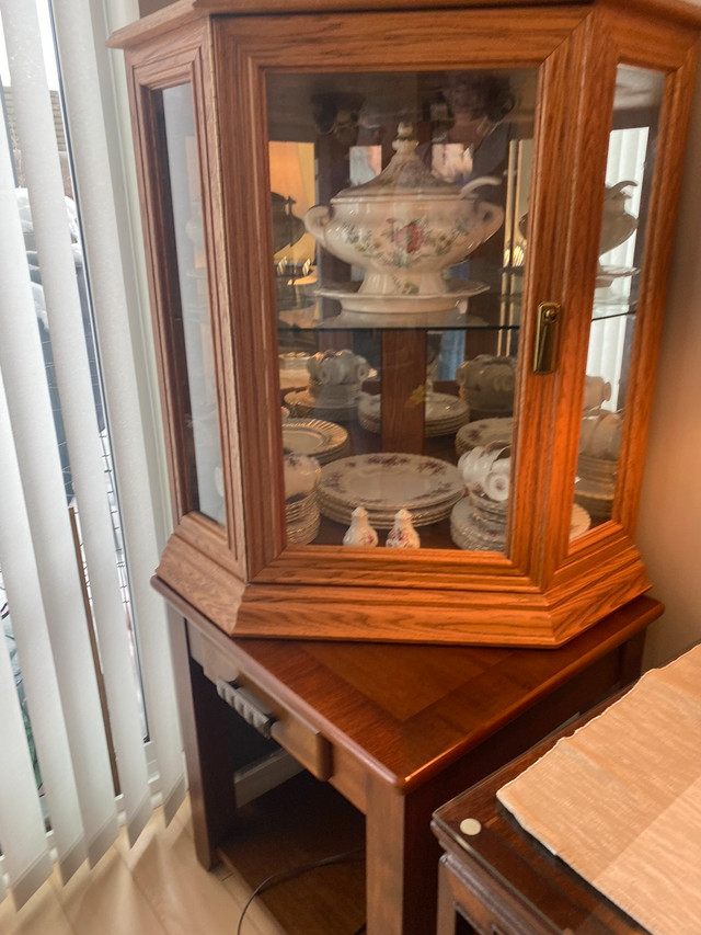 Corner Curio made by Buhler Hutches & Display