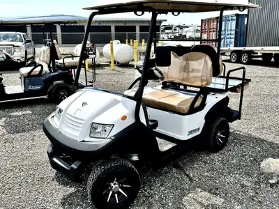 IN STOCK, NO HIDDEN FEES Zephyr 2+2 4 Seats 32 km/h 70 km range 4.5 m (14.8 ft.) turning radius 48v...
