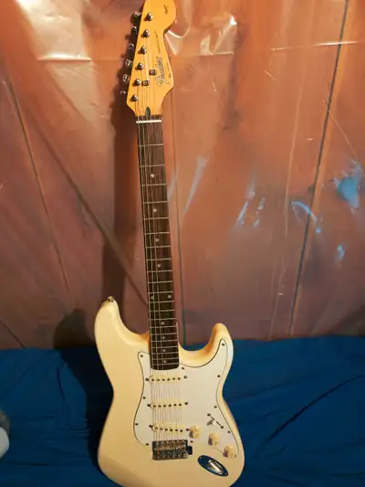 1994 to 96 squire strat, they did a run with fender on the head stock , this is a nice guitar plays...