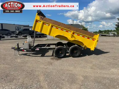 ACTION SERIES 6' X 12' DUMP TRAILER WITH 5 TON GVWR, WOOD EXTENSIONS AND TARP KIT! Handcrafted with...
