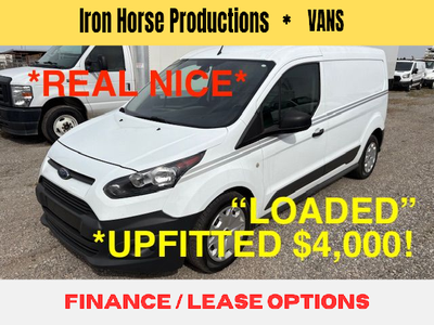 CAN FINANCE or LEASE, 2017 FORD TRANSIT CONNECT “$4K UPFITTED” CARGO VAN, Super Clean White Exterior...