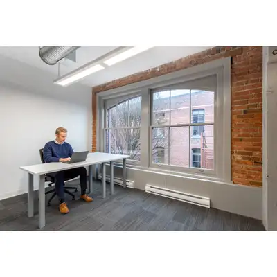 Get started right away with a ready-to-use office space to rent for two. Make a home for your busine...