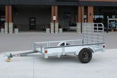 2025 Homestead Hauler 5x8 Open Rail Utility Trailer SPECIFICATIONS G.V.W.: 1,980 lbs. Payload: 1,600...