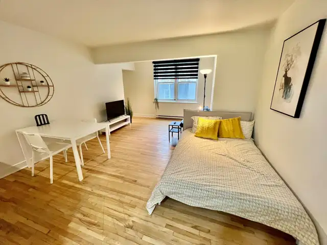 Superbe studio style loft 1 1/2, clé en main, meublé WIFI