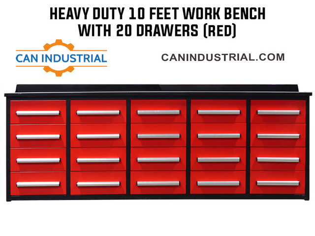 Workstation  10 ft  long 20 drawers on SALE! in Tool Storage & Benches in Mississauga / Peel Region - Image 3