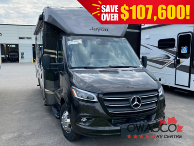 Jayco Melbourne Prestige Class C diesel motorhome 24LP highlights: Full Wall Slide Queen Bed U-Shape...