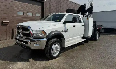 2013 RAM 5500HD CREW CAB WITH HIAB 077 BOOM PICKER CRANE TRUCK AMVIC Licensed Dealership Financing i...