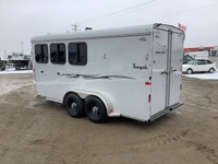 USED THURO BILT 3H RENEGADE HORSE TRAILER FOR SALE IN NISKU, AB - TANDEM 5200lb AXLES - SEALED & ENC... (image 4)