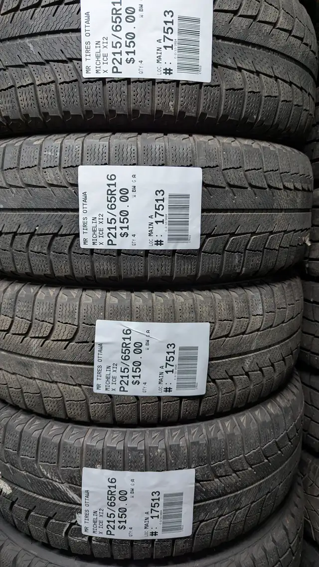 P215/65R16 215/65/16 MICHELIN X ICE XI2 TAG # 17513 in Tires & Rims in Ottawa - Image 2