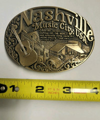 Nashville  Music City Belt Buckle 