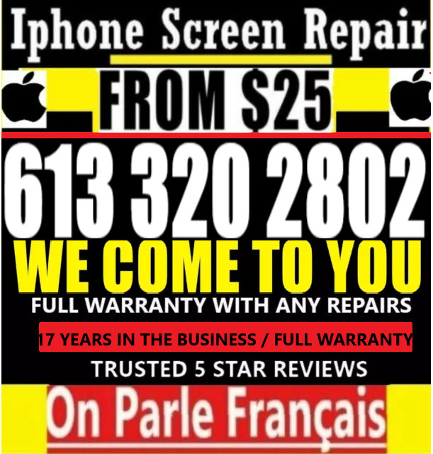 [X/XR/XS 85$] Iphone Screen Repair - PROMOTIONAL PRICES!! in Cell Phone Services in Ottawa