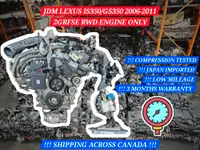JDM Lexus IS350 2006 - 2011 3.5L RWD 2GRFSE Engine Only