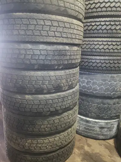 Used 11R/22.5 Truck and Trailer Tires for Sale! High thread $120 Installed !!! Contact Collin at 416...