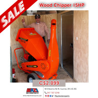DUCAR 15HP Wood chipper W/Electric start 2 blades & cutting edge