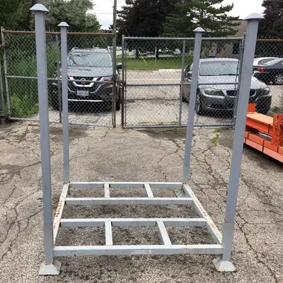 Used stacking steel crates  4’ x 4’ x 5’ tall - 2500 lb capacity, View more