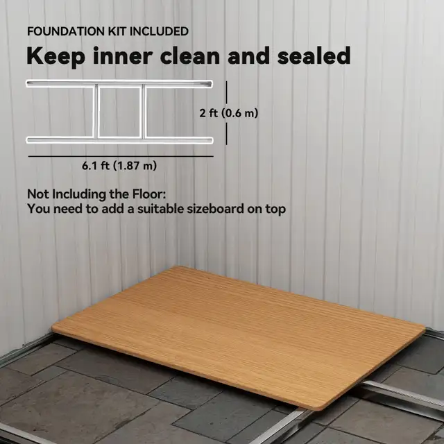 7'x 4' Metal Patio Storage Shed Garden Lockable Shed Tool Utilit in Patio & Garden Furniture in City of Toronto - Image 6