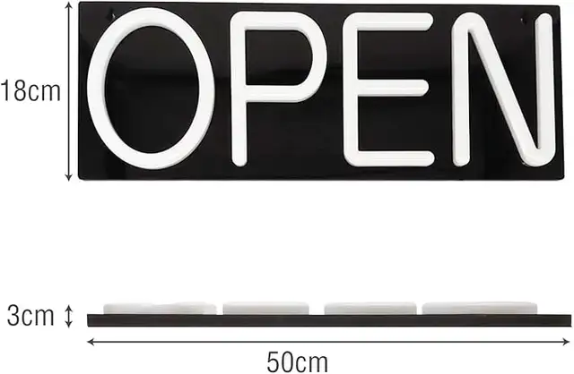 LED Open Sign Ultra-Light Hanging Chain for Business Retail Shop