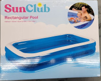 Sun Club Rectangular Pool for $100 (305cmx183cmx50cm