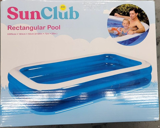 Sun Club Rectangular Pool for $100 (305cmx183cmx50cm in Other in Mississauga / Peel Region