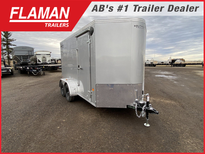 2026 ROYAL 6'X12' +2' V-NOSE ENCLOSED CARGO TRAILER Color: Silver (2) 3500lb Lippert Spring Axles Ti...