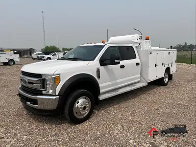 Countryside Fleet 2017 Ford F550 Crew Cab 4x4 Utility Service Truck + 6.8L V10 Gas Engine + 4x4 W/ A...