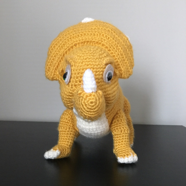 Crocheted baby triceratop, Cera in Toys & Games in Hamilton - Image 3
