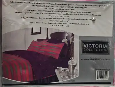 Brand New 3-Piece Queen Duvet Cover Set, 100% Cotton 300 TC, View more