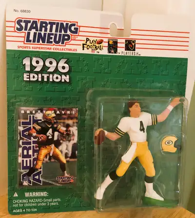 PHOTO 1: ~1996 Brett Favre Green Bay Packers Sports Superstar Collectible Starting Lineup NFL Action...