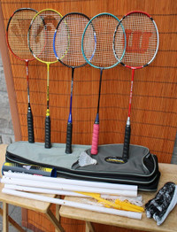 5 badminton racquets racket Carlton HEAD matrix Speed Yonex Wils