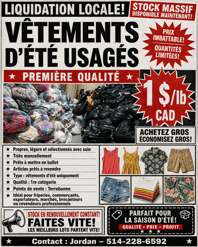 Lots vetements 1$/lb (deja tries) — pickup Terrebonne ou livrais, View more