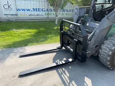 NEW SKID STEER PALLET FORK ATTACHMENT SPF48K 48 SALE $895.95 SPF60K 60 SALE $995.95 SPF72K 72 SALE $...
