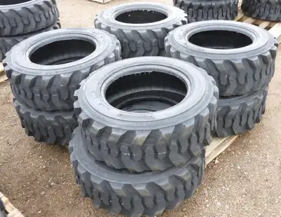 Premium Skid Steer & Bobcat Tires with Rims Built for Tough Terrain Tire Tax Included in Price Get m...
