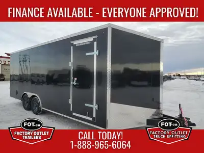 NEW Factory Outlet 8.5x20ft Enclosed Cargo Trailer - Rear Barn Doors - +6in Extra Height (84in Inter...