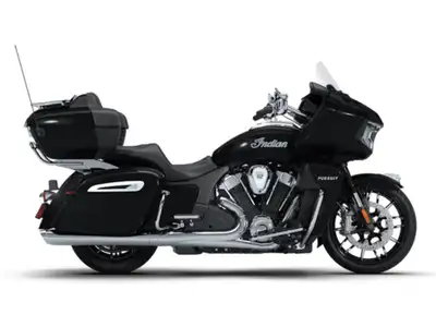 2026 Indian Motorcycle Pursuit Limited 112 Black Metallic Featuring a chassis-mounted fairing, touri...