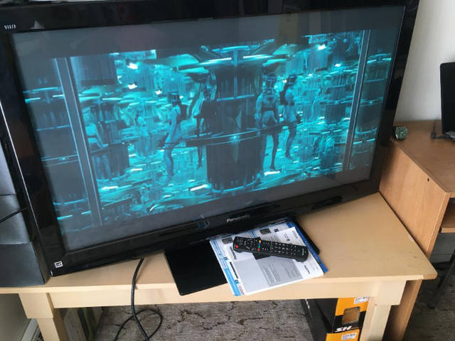 Panasonic 42'' full HD flat screen plasma TV with remote - no pb in TVs in Red Deer