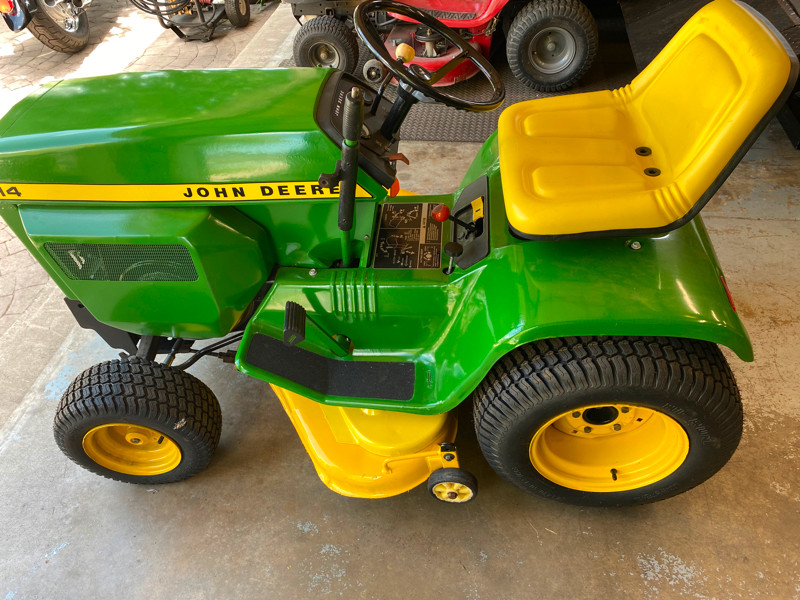 John Deere 214 Riding Mower, Tractor and Plow for sale  
