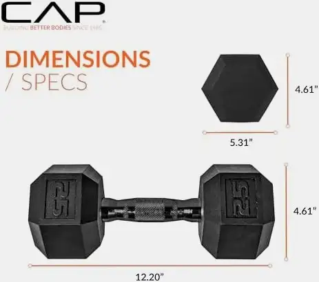 CAP Hex Dumbbell Pair - Coated, Anti-Roll in Exercise Equipment in Ottawa - Image 3