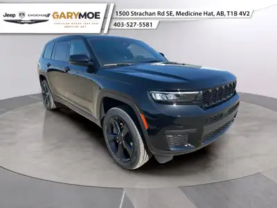 The 2025 Jeep Grand Cherokee L Altitude 4x4 in stunning black is designed to elevate your driving ex...