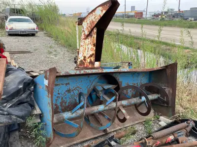 Allied 7' snowblower for three point hitch. $ 1,500 Steel 750 gallon water tank gravity spray bar 8'...