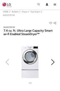 Gas/ Electric Dryer GE $499/ LG $699/ Cloth Steamer $59 NoTax