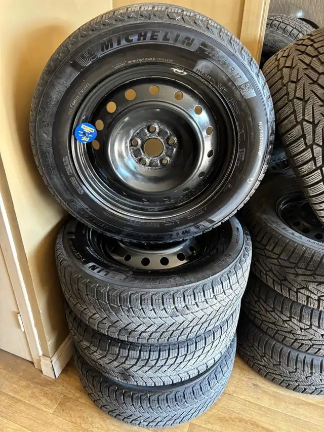 Subaru Outback 225-65-17 MIICHELIN XICE 9/32 USURE ROUE ACIER 17 in Cars & Trucks in St-Georges-de-Beauce - Image 2